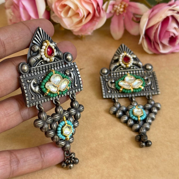 MUSAFIR PACHI KUNDAN EARINGS image 0
