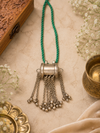 Silver long necklace