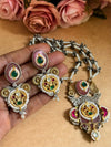 Moti Kundan long necklace image 1