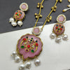 RAJWADI SET WITH EARINGS(pink) image 0