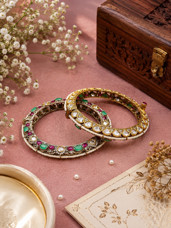 Premium quality victorian carat bangles two side wear