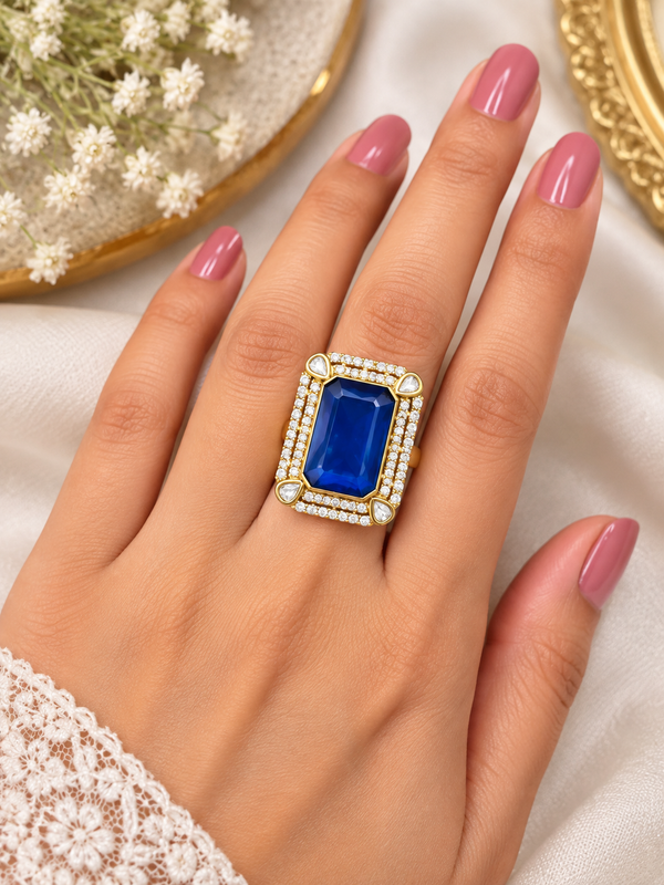 Blue stone ring