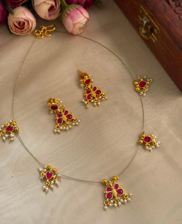 Butterfly invisible necklace