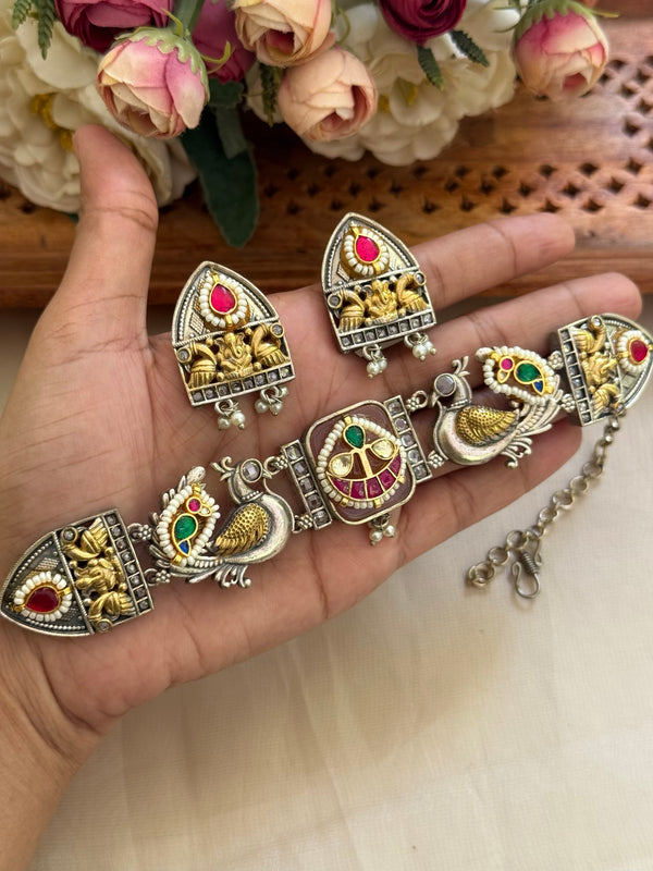 A-pakhi pachi Kundan choker image 0