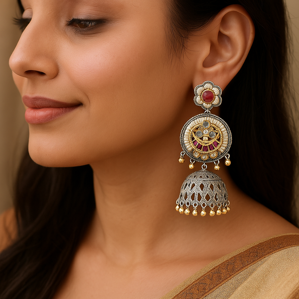 AVANI PACHI KUNDAN EARINGS image 1