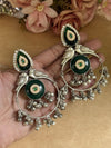 ILLUMINATE ETHNIC EMERALD STONE EARINGS image 0