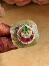 A-adjustable Kundan ring image 0
