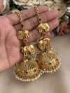 Elephant Kashmiri jhumkas image 0