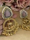 A-KANHA GOLD KUNDAN EARINGS image 0