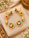 Bird Kundan ear cuff