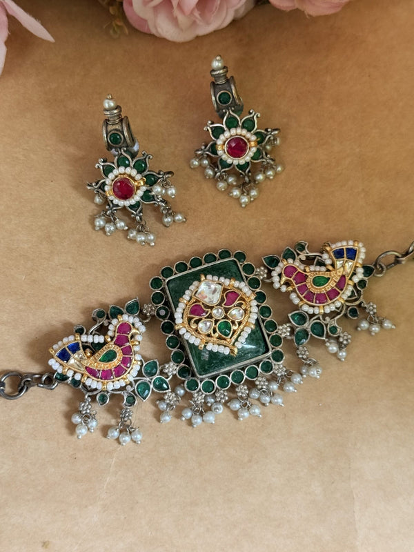 RANGEEN PACHI KUNDAN CHOKER image 0