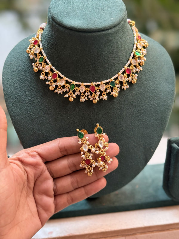 A-pachi Kundan choker image 0