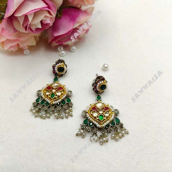 TRIBAL KUNDAN EARINGS image 0