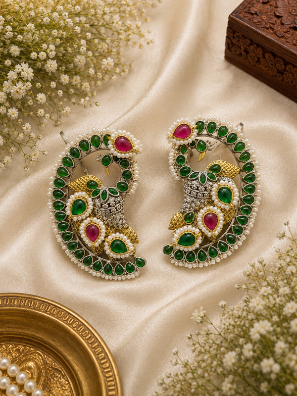 Kundan ear cuff