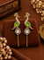 Peacock needle ear cuff