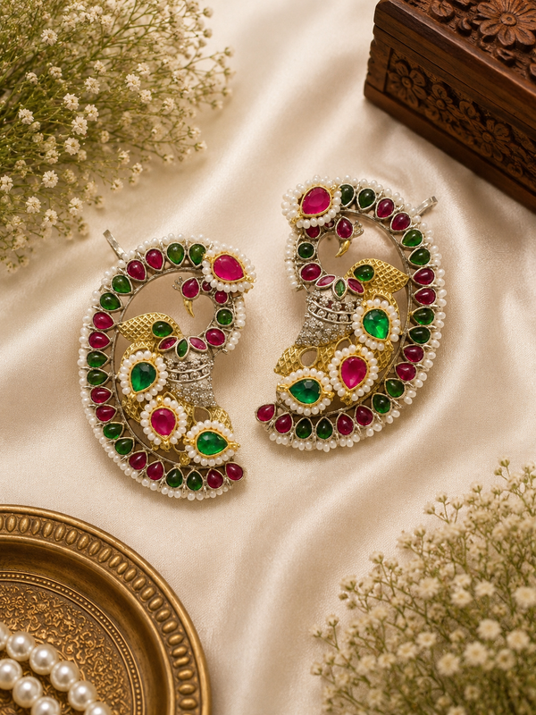 Kundan ear cuff