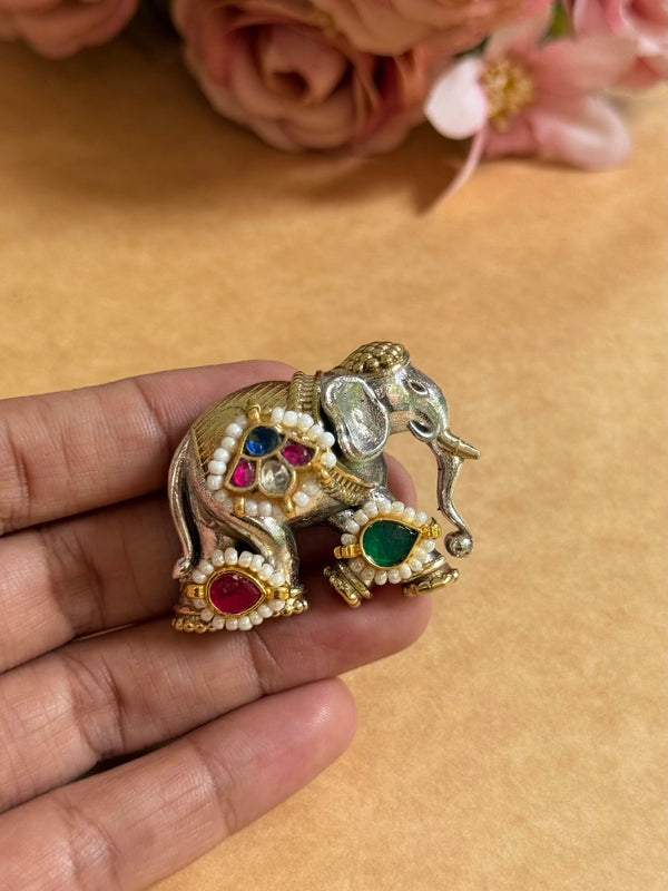 HATHI PACHI KUNDAN RING image 0