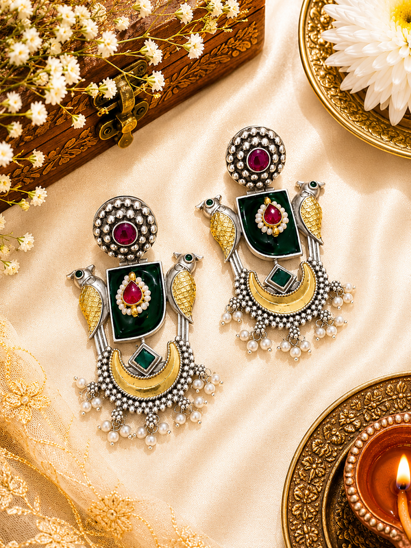 Premium Pachi Kundan earrings