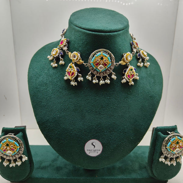 EKRAAR PACHI KUNDAN NECKLACE image 0