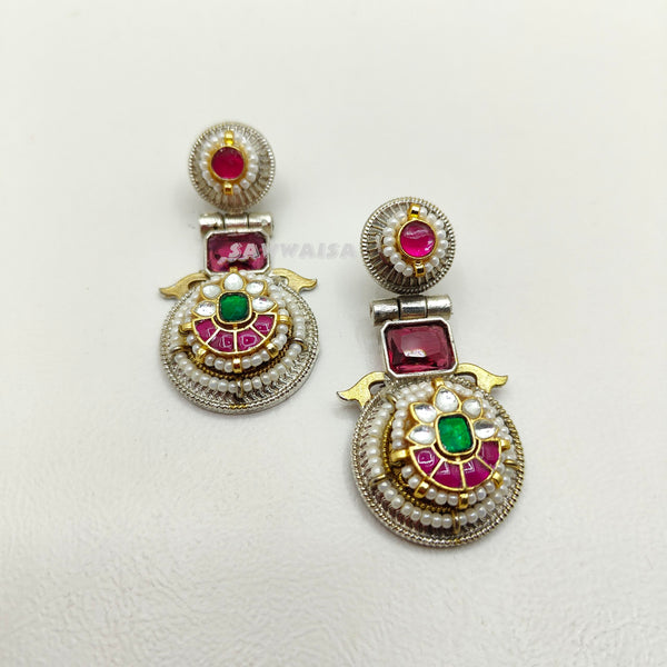 CAPTAIN DUAL TONE EARINGS image 0