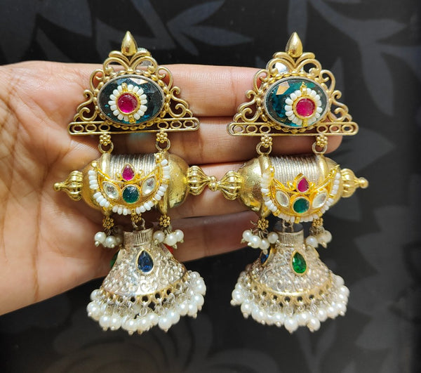AASHIQ PACHI KUNDAN EARINGS image 1