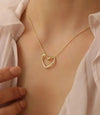 A-Gold Star Engraved Pendant NecklaceMinimalist Charm for Everyday Elegance image 0