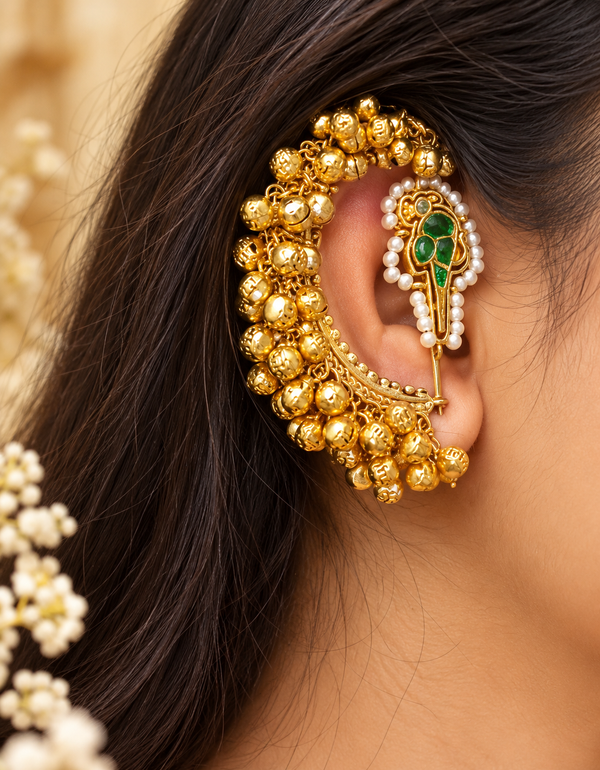 Kashmiri Ghungroo ear cuff