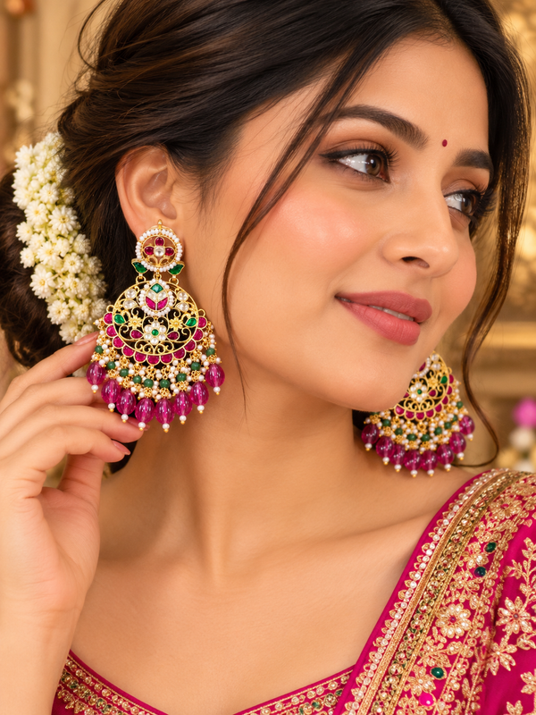 Pachi Kundan earrings