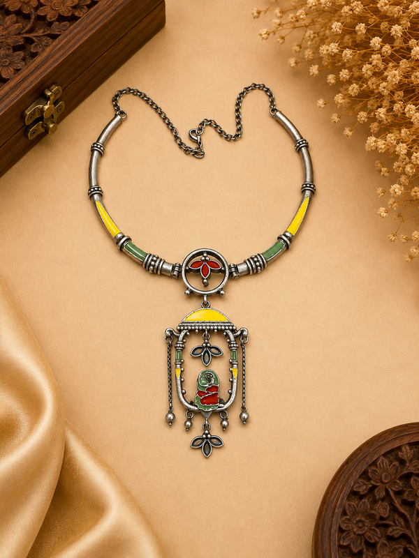 Handmade painted necklace