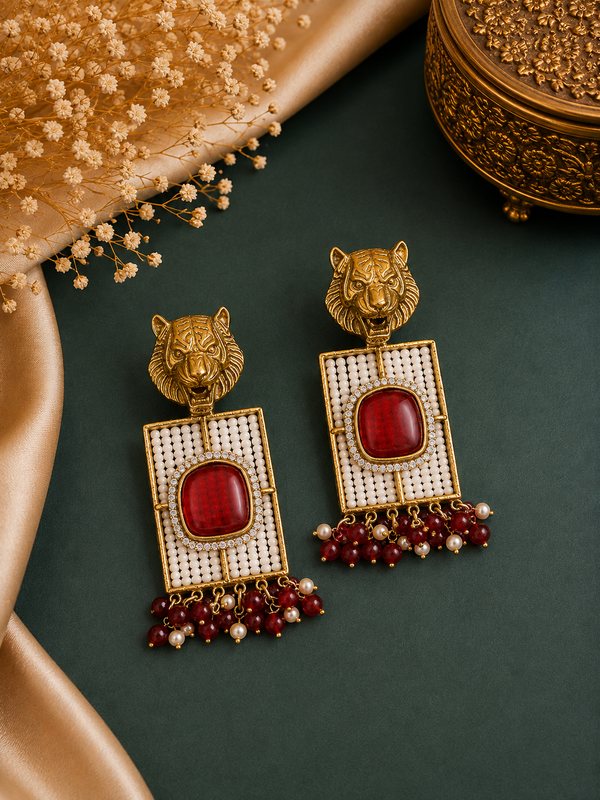 Lion earrings