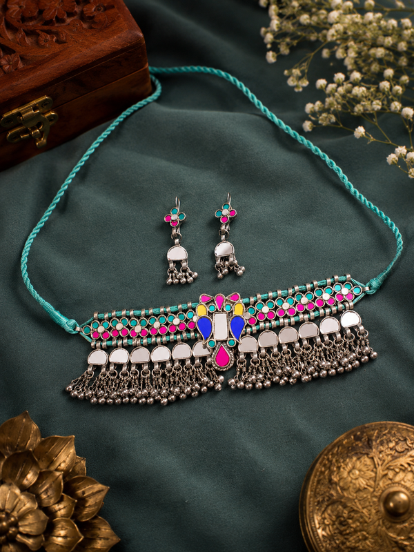 ￼ Afghani mirror necklace