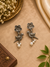 German silver bird earrings