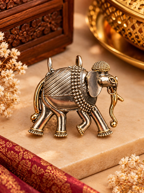 Two tone elephant hair pin