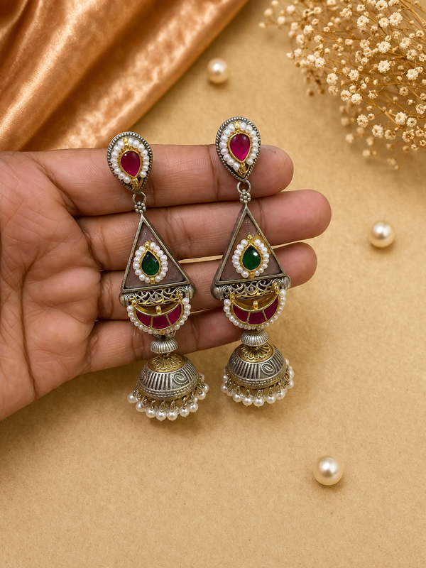 Kundan jhumka