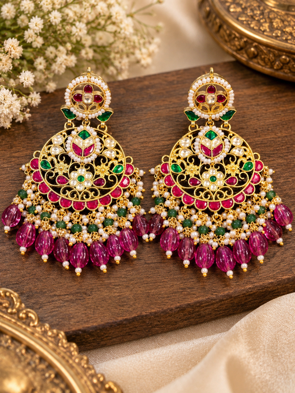 Pachi Kundan earrings