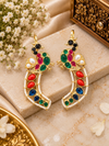 Peacock ear cuff