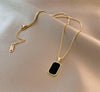 A-Crystal Gold-Plated Stainless Steel Necklace image 3
