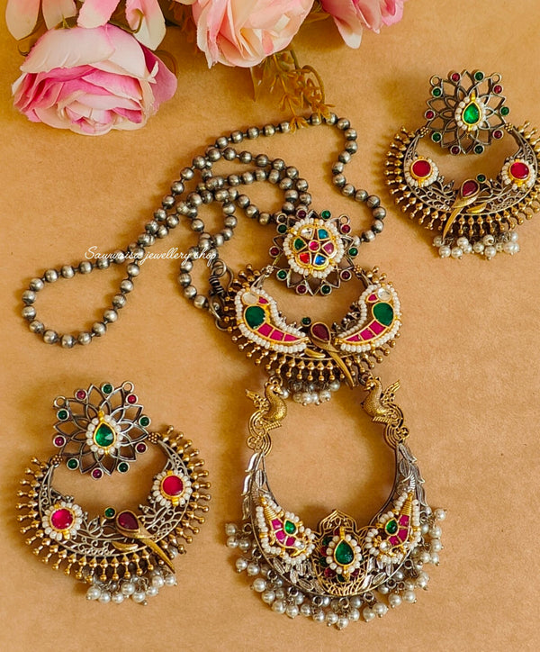VAANI PACHI KUNDAN NECKLACE image 0