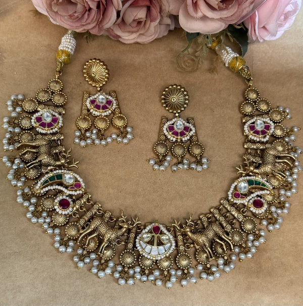 deer statement necklace image 1