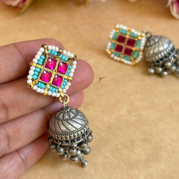CHAURAS PACHI KUNDAN EARINGS image 0