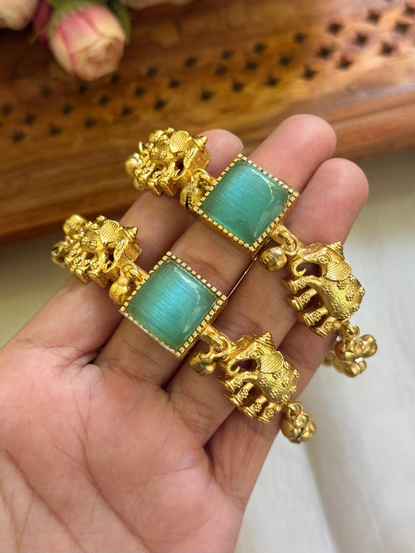 A-adjustable elephant Ghungroo bangles image 0
