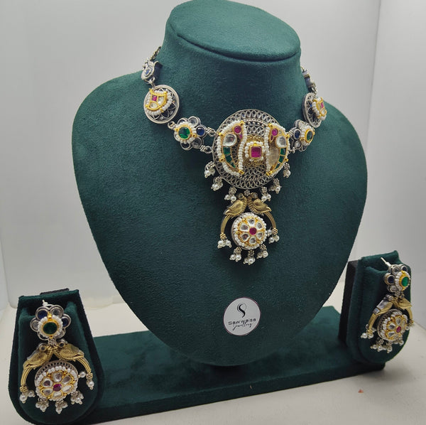 RUKHI MOR KUNDAN NECKLACE image 0