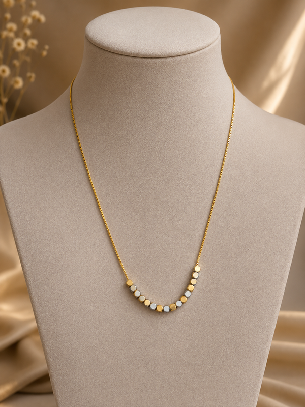 Premium goldenplated bead mala chain image 0