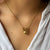 A-Heart Linked Anti-Tarnish Gold-Plated Chain NeckPendantStainless Steel Waterproof Bow NecklaceNeckpieces Gift for Women and Girls image 0