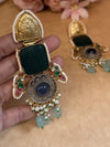 Russian stone kashmiri earrings image 0