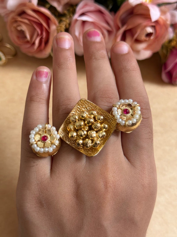 BUBBLE KUNDAN RING image 2