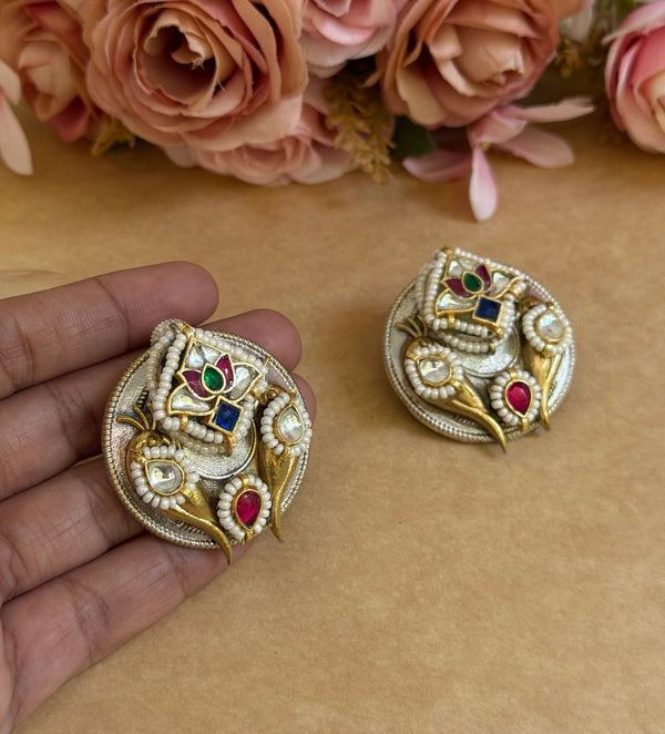 DISHA PACHI KUNDAN EARINGS image 0