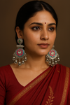 AKSHARA PACHI KUNDAN EARINGS image 0