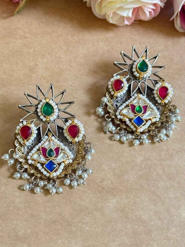 TUMTAK PACHI KUNDAN EARINGS image 0