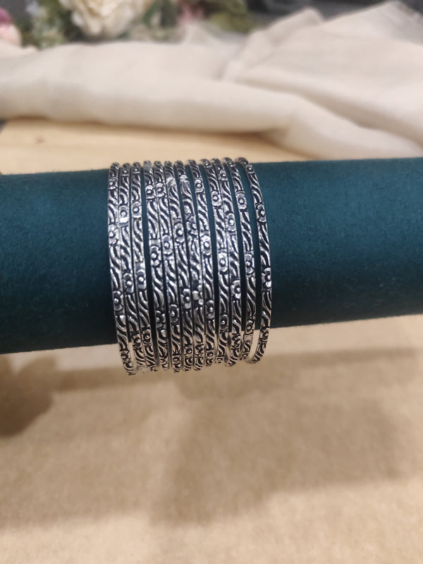 German silver bangles 12pcs size 2.6